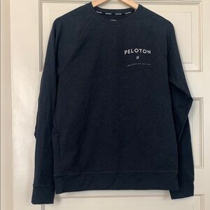 Peloton Black Crewneck Sweater Relaxed Fit